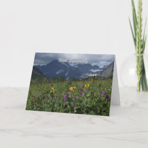 With Sympathy, Mountain Wildflowers Greeting Note Card
