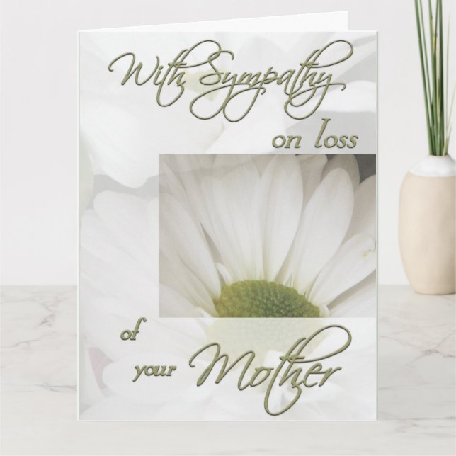 With Sympathy on loss of Mother/Daisy Card (Front)