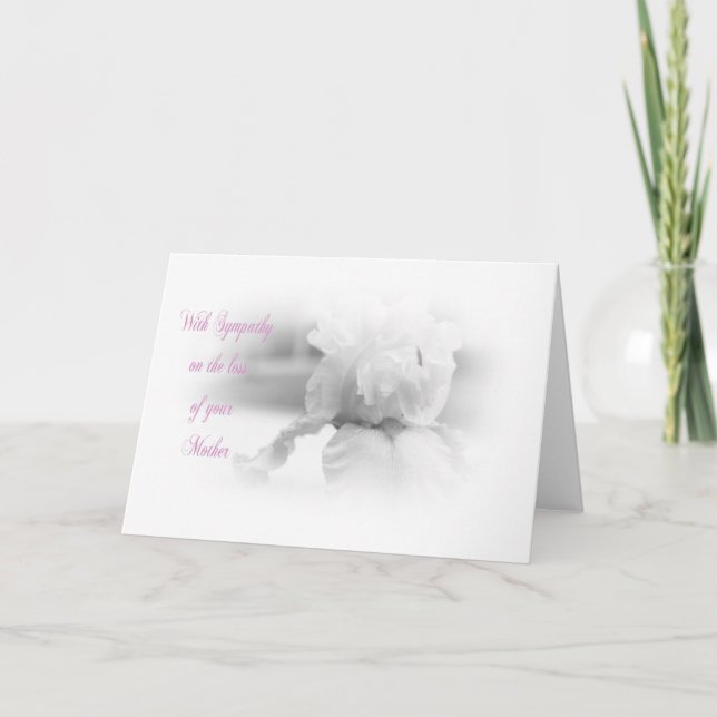 With Sympathy on the loss of your Mother Card (Front)