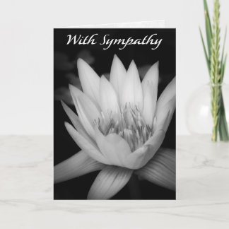 “With Sympathy” Water Lily CFolded Greeting Card