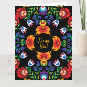 With text Awesome polish Folk Wycinanki  Thank You Card
