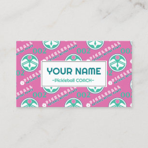With text Pickleball: patience before power Business Card