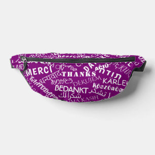 With Text Purple Fanny Pack Thank You
