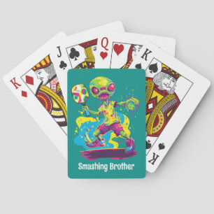 With text Smash Landing Playing Cards