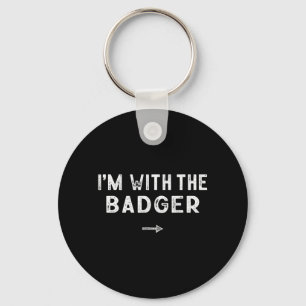 With The Badger Costume Matching Lazy Halloween Keychain