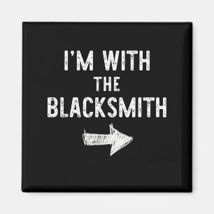 with The Blacksmith Funny Halloween Couple Costume Magnet