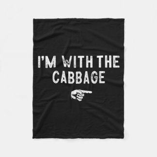 With The Cabbage Matching Lazy Costume Halloween Fleece Blanket