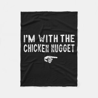 With The Chicken Nugget Matching Lazy Costume Fleece Blanket