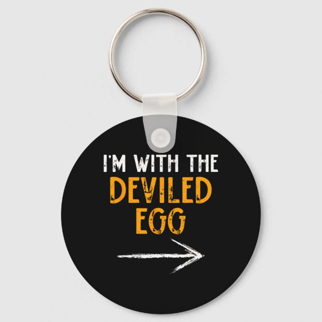 with The Deviled Egg Halloween Matching Couple Keychain (Front)