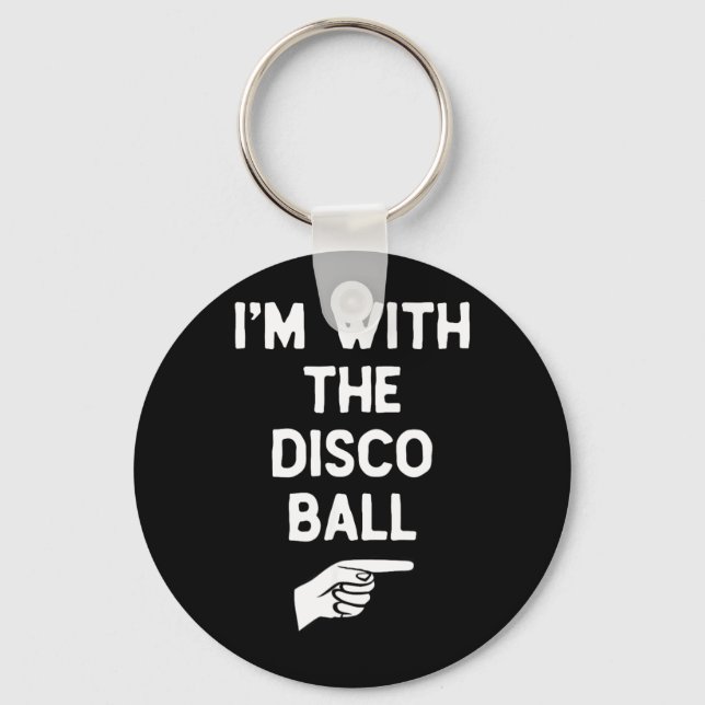 with The Disco Ball Funny Halloween Matching Keychain (Front)