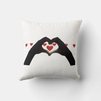 "With the heart in hand" Throw Pillow