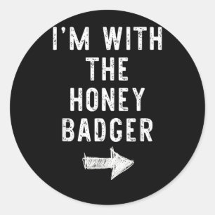 with The Honey Badger Funny Halloween Matching Classic Round Sticker
