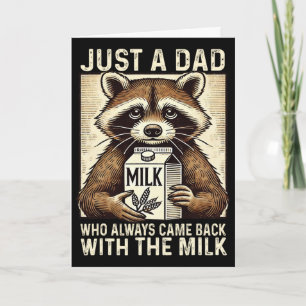 With The Milk Fathers Day Dad Husbynd Retro Vintag Card