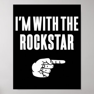 With The Rockstar Funny Halloween Couple Costume Poster