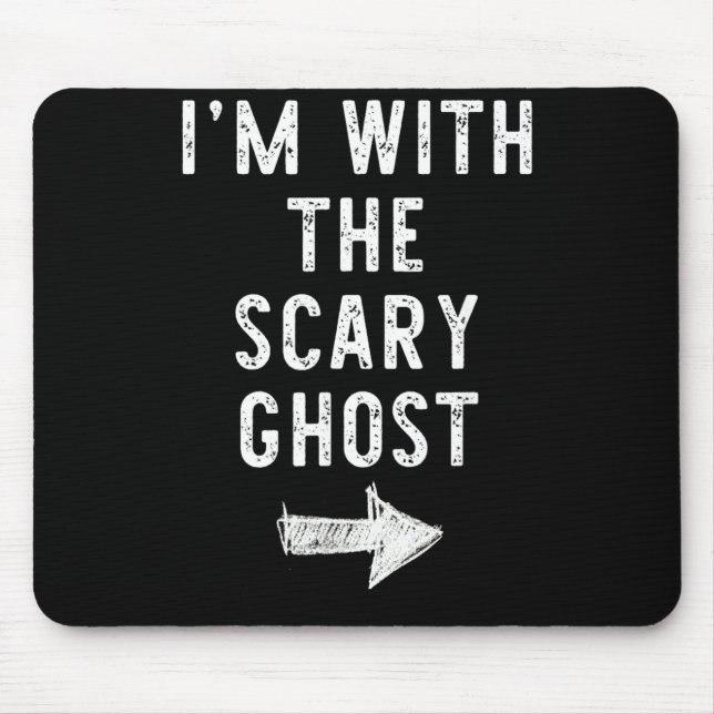 with The Scary Ghost Funny Halloween Couple Mouse Pad (Front)