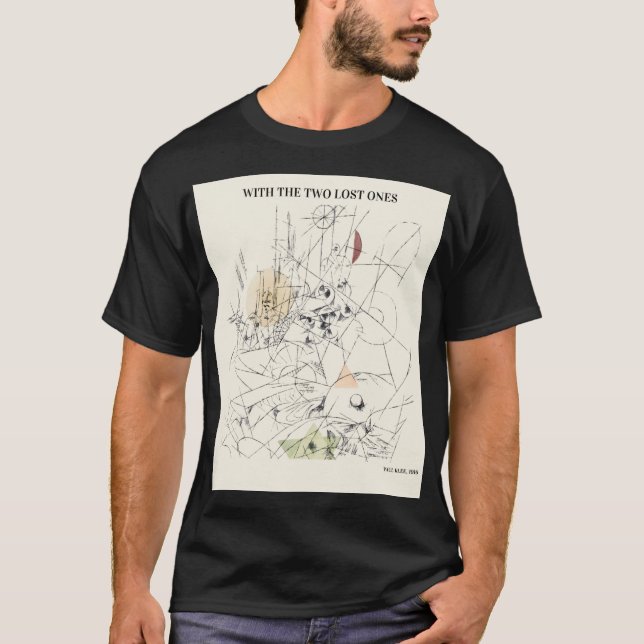 WITH THE TWO LOST ONES by PAUL KLEE,Abstract vinta T-Shirt (Front)