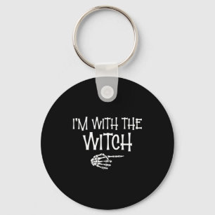 With the witch funny husband halloween costume keychain