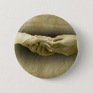 With this Ring, Romantic Vintage Wedding Love 2 Inch Round Button