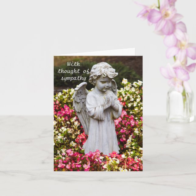 With Thought of Sympathy Folded Greeting Card (Orchid)