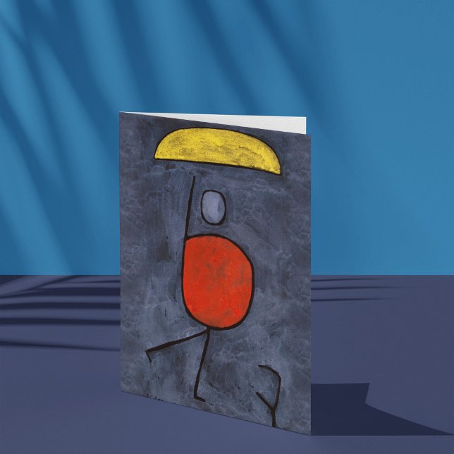 With umbrella  by Paul Klee, Abstract Art Card (Creator Uploaded)
