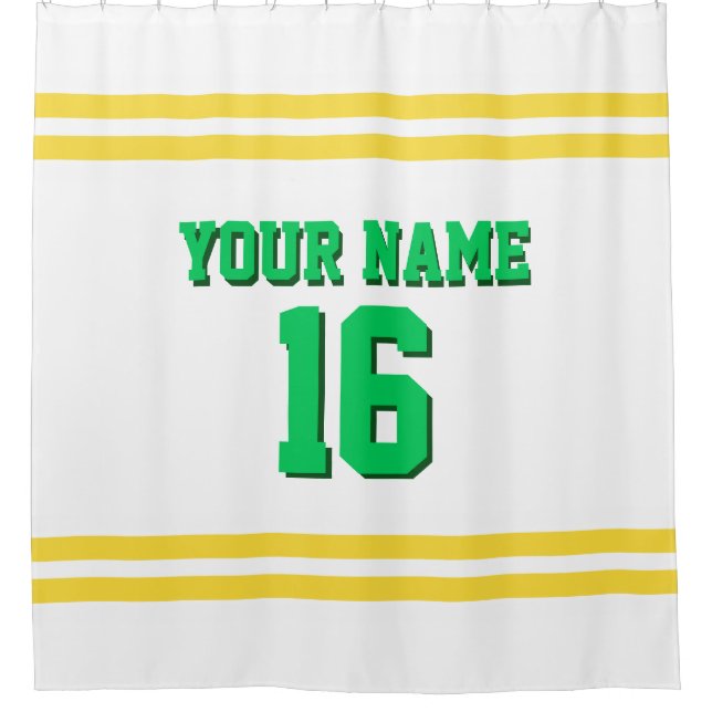 with Yellow White Stripes Sports Jersey (Front)