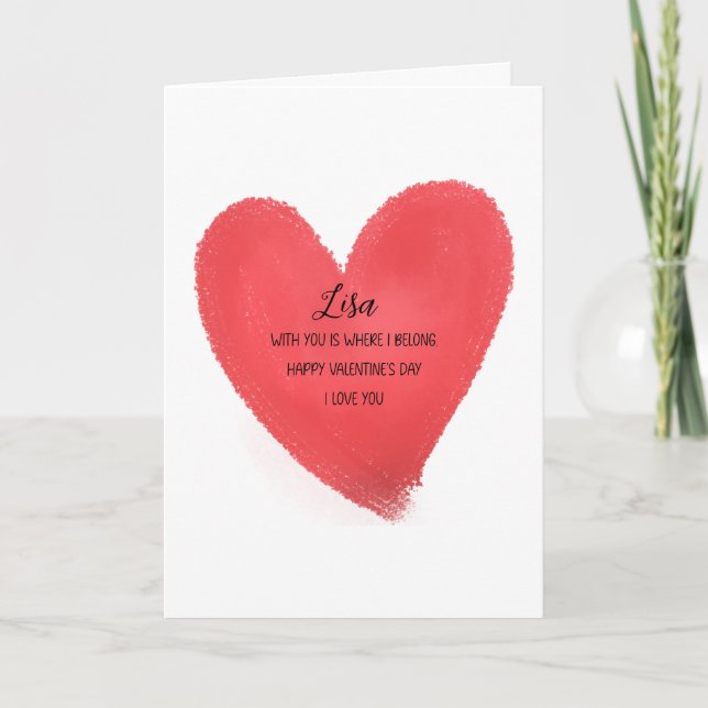 With You is where I belong Folded Card (Front)