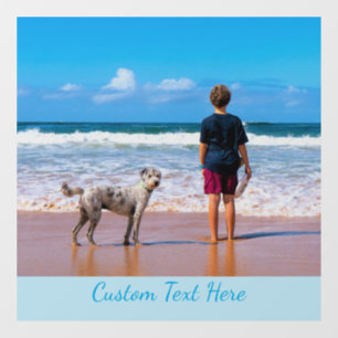 With Your Pet Photo Window Cling and Custom Text