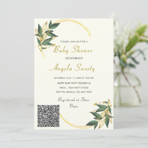 With Your QR Code Baby Shower Invitation Example