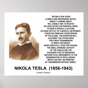 Within A Few Years Simple Inexpensive Device Tesla Poster