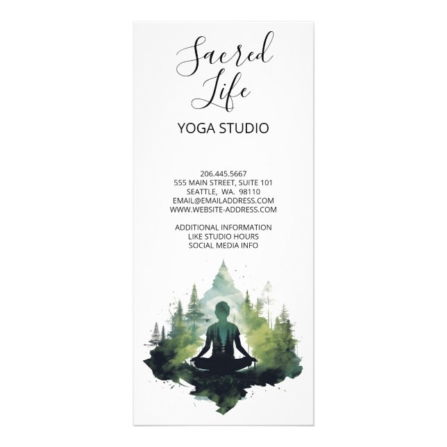 Within the Silence | Forest Meditation Rack Card (Back)