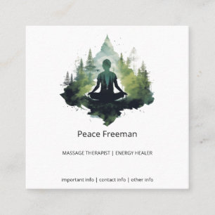 Within the Silence Forest Meditation Square Business Card