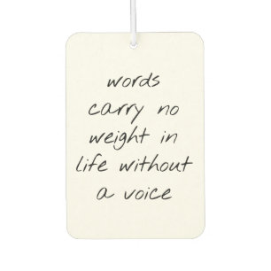 Without A Voice Air Freshener