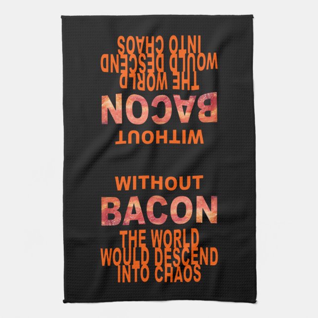 Without Bacon Kitchen Towel (Vertical)