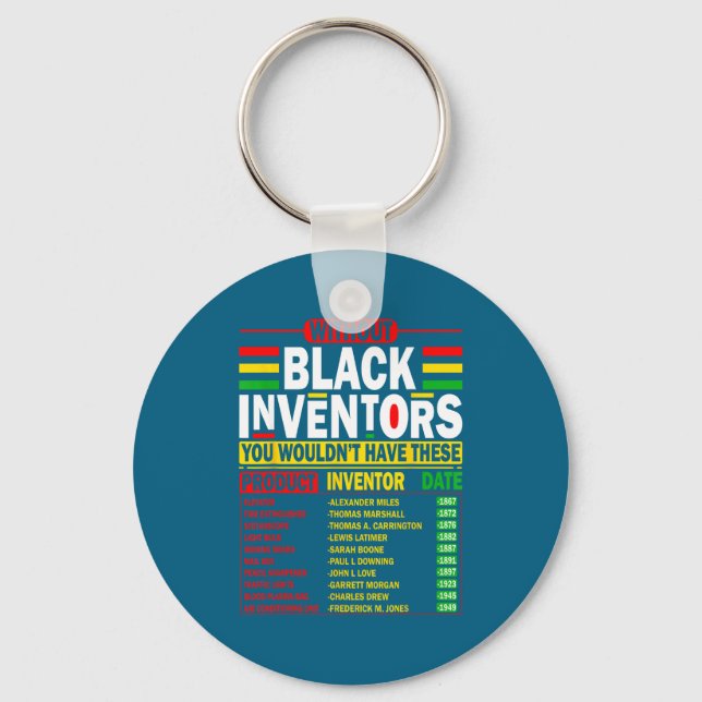 Without black inventors wouldn't have these keychain (Front)