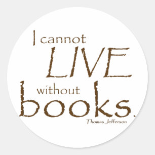 Without Books Classic Round Sticker