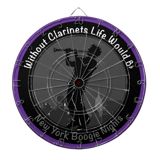 Without Clarinets Life Would B-Flat Dartboard (Front)