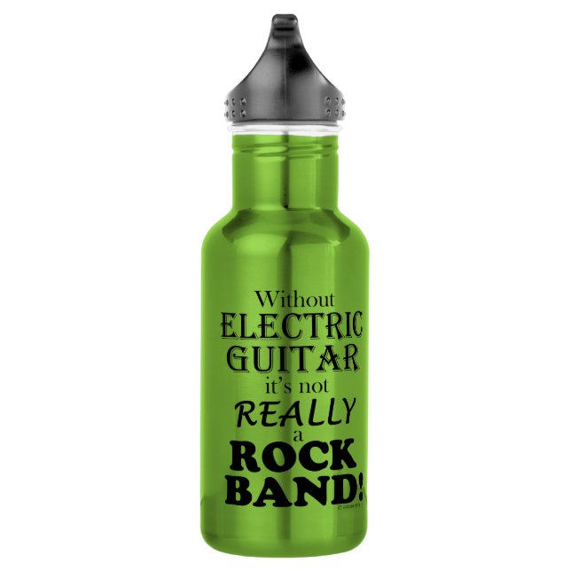 Without Electric Guitar - Rock Band 532 Ml Water Bottle (Right)