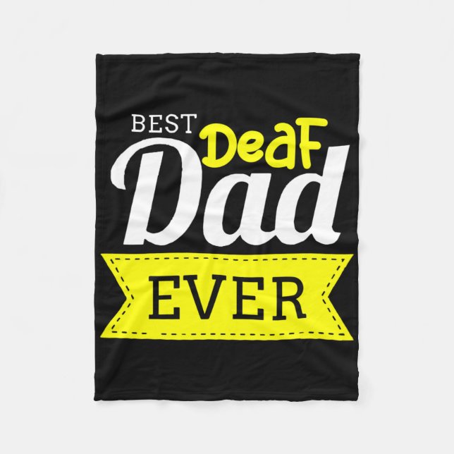 Without Hearing - Deaf - Unable To Hear - Deaf Awa Fleece Blanket (Front)
