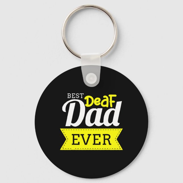 Without Hearing - Deaf - Unable To Hear - Deaf Awa Keychain (Front)