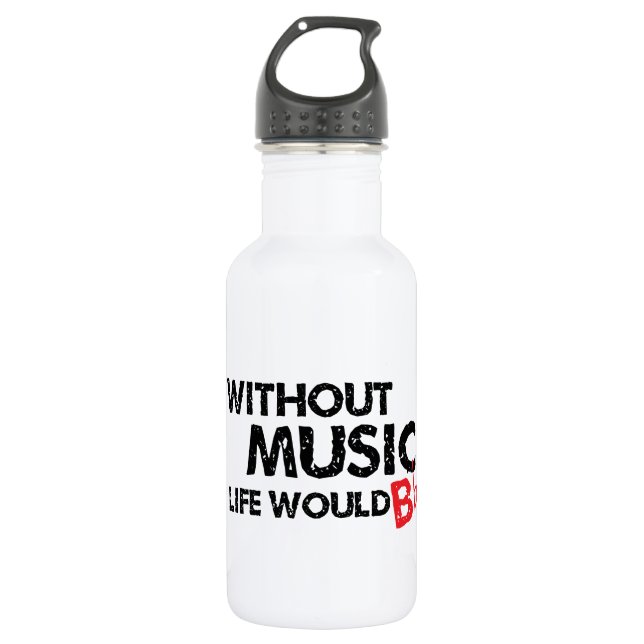 Without Music, Life Would B Flat 532 Ml Water Bottle (Front)