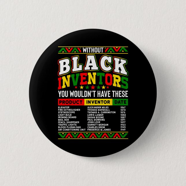 Without The Black Inventors You Wouldn't Have That 2 Inch Round Button (Front)