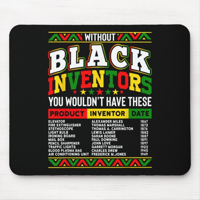 Without The Black Inventors You Wouldn't Have That Mouse Pad (Front)