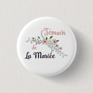 Witness of the Bride - bucolic marriage 1 Inch Round Button