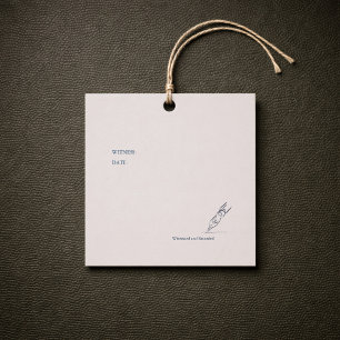 Witness Pen- Minimalist Wedding Favour Tags