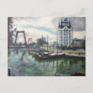 Witte Huis White House Rotterdam Fine-Art Painting Postcard