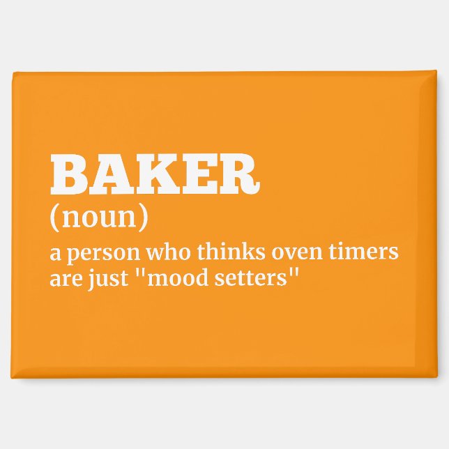 Witty Baker Definition Magnet (Front)