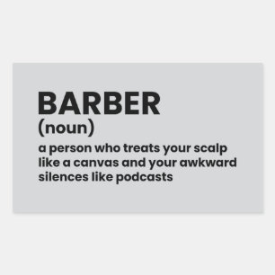 Witty Barber Definition Design Sticker