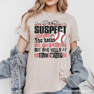 Witty Baseball Graphic Tee - Baseball Suspect
