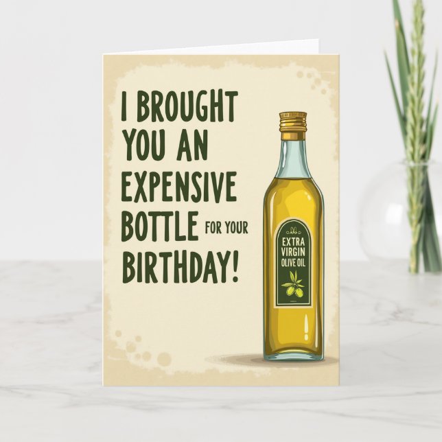 Witty Birthday Bottle Card (Front)