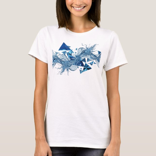 Witty Blue WATER FLOW Shirt Design (Front)